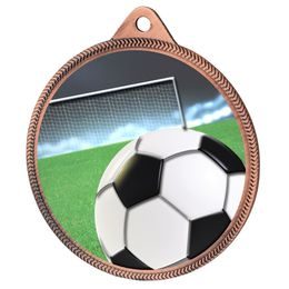 Football Colour Texture 3D Print Bronze Medal