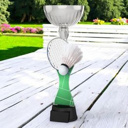 Montreal Badminton Racket and Shuttlecock Silver Cup Trophy