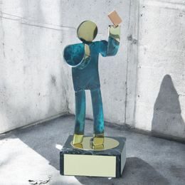 Toledo Football Referee Handmade Metal Trophy