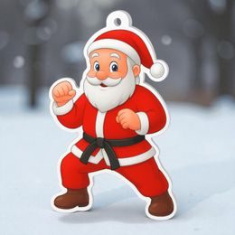 Jolly Father Christmas Karate Martial Arts Medal