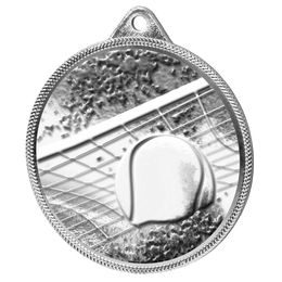 Tennis Classic Texture 3D Print Silver Medal