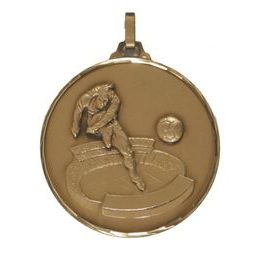 Diamond Edged Football Striker Bronze Medal