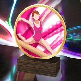 Holt Colour Female Gymnastics Real Wood Trophy
