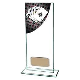 Colour Curve Jade Glass Poker Trophy