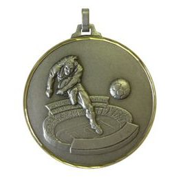 Diamond Edged Football Striker Silver Medal