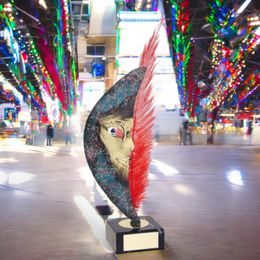 Laza Red Carnival Handmade Metal Trophy