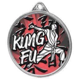 Kung Fu Colour Texture 3D Print Silver Medal