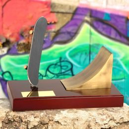 Mullen Skateboard Park Handmade Metal Trophy