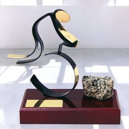 Barcelona Mountain Bike Handmade Metal Trophy