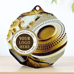 Dodeca Clay Pigeon Shooting Stainless Steel Logo Insert Medal