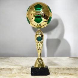 Merida Gold & Green Metal Football Trophy