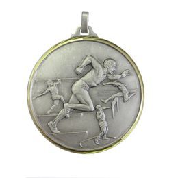 Diamond Edged Athletics Track and Field Silver Medal