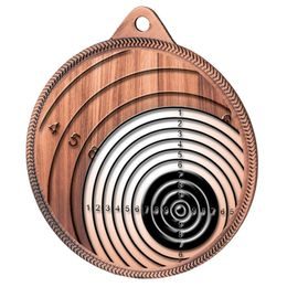 Shooting Target Classic Texture 3D Print Bronze Medal