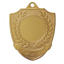 Shield Laurel Logo Insert Gold Medal