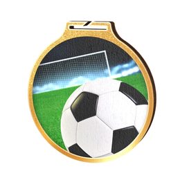 Habitat Football Gold Eco Friendly Wooden Medal