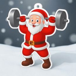 Jolly Father Christmas Weightlifting Medal