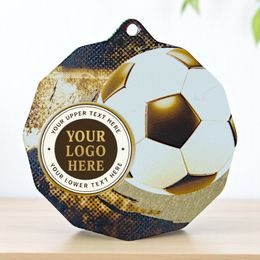 Dodeca Football Stainless Steel Logo Insert Medal