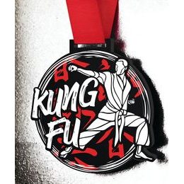 Giant Kung Fu Black Acrylic Medal