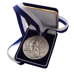 Deluxe Velour Medal Box Blue 60mm