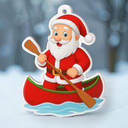 Jolly Father Christmas Canoeing Medal