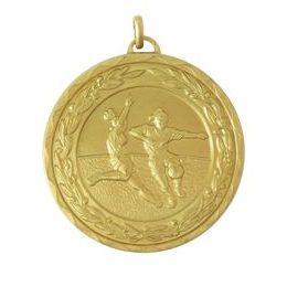 Diamond Edged Female Football Gold Medal