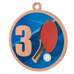Table Tennis 3rd Place Printed Bronze Medal