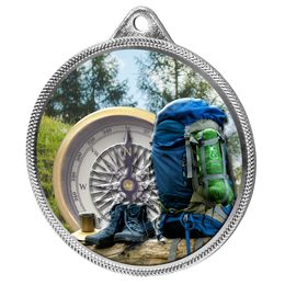 Hiking and Mountaineering Colour Texture 3D Print Silver Medal