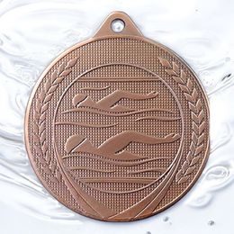 Champion Embossed Swimming Bronze Medal