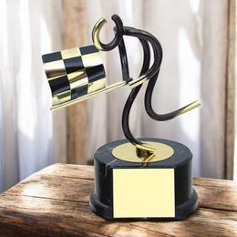 Valencia Motorsports Flag Handmade Metal Trophy