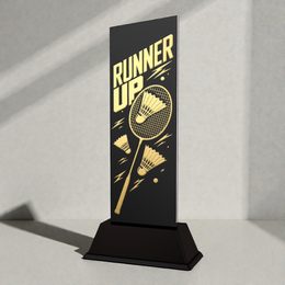 Shadowline Badminton Runner-Up Trophy – Stainless Steel Award