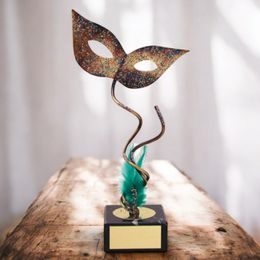 Laza Green Carnival Handmade Metal Trophy