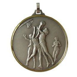 Diamond Edged Female Basketball Silver Medal