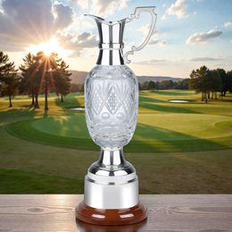 St Annes Nickel Plated & Crystal Claret Jug