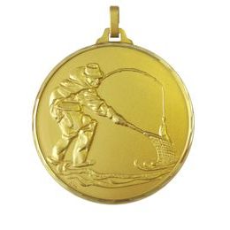 Diamond Edged Angling Fishing Gold Medal