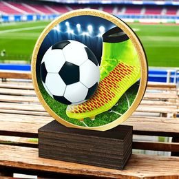 Holt Colour Football Boot Real Wood Trophy