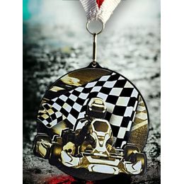 Rincon Classic Go Kart Black Acrylic Medal