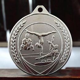 Champion Embossed Unisex Gymnastics Silver Medal