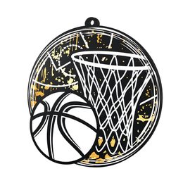 Pro Bsketball Black Acrylic Medal