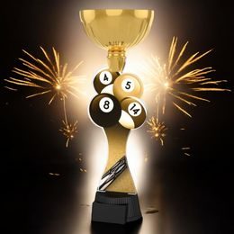 Vancouver Classic Pool Balls Gold Cup Trophy