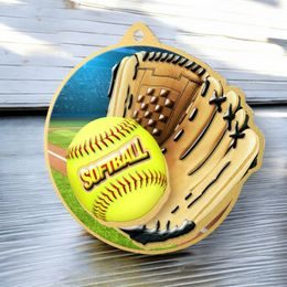 Aurum Softball Stainless Steel Medal