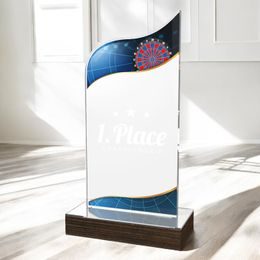 United Electronic Darts Acrylic Wood Fusion Trophy