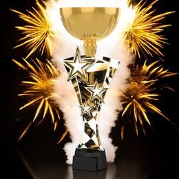 Triple Star Classic Motor Racing Gold Trophy Cup
