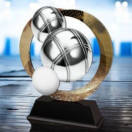 Onyx Stainless Steel Petanque Trophy