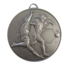 Embossed Economy Champions League Football Silver Medal