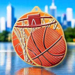 Aurum Basketball Stainless Steel Medal
