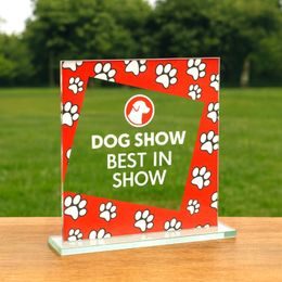 Eloise Dog Show Full Colour Printed Glass Award