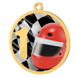 Motor Racing 1st Place Printed Gold Medal