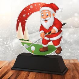 Santa Golf Christmas Trophy