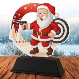 Santa Pistol Shooting Christmas Trophy
