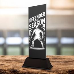 Shadowline Football Male Best Defender Trophy – Stainless Steel Award